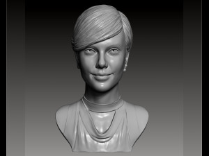 charlize theron 3d portrait sculpture Modello di stampa 3D