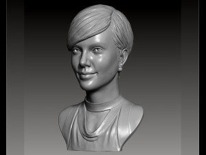 charlize theron 3d portrait sculpture Modello di stampa 3D