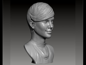 charlize theron 3d portrait sculpture Modello di stampa 3D