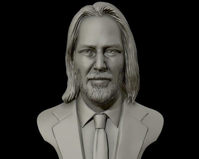 keanu reeves 3d portrait sculpture 3D-Druckmodell .c4d .max .obj .3ds .fbx .stl .blend 