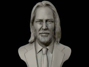 keanu reeves 3d portrait sculpture 3D Print Model