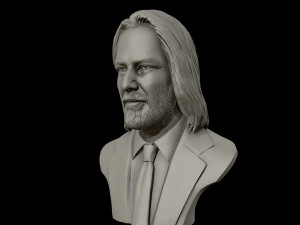 keanu reeves 3d portrait sculpture 3D-Druckmodell