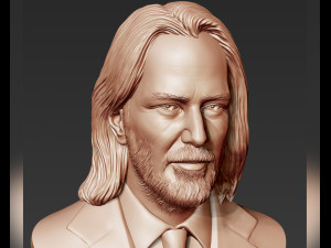 keanu reeves 3d portrait sculpture 3D-Druckmodell