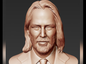 keanu reeves 3d portrait sculpture 3D-Druckmodell