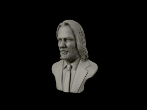keanu reeves 3d portrait sculpture 3D-Druckmodell
