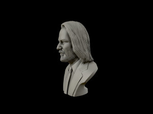 keanu reeves 3d portrait sculpture 3D-Druckmodell