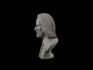 keanu reeves 3d portrait sculpture 3D-Druckmodell