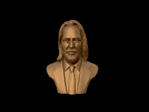 keanu reeves 3d portrait sculpture 3D-Druckmodell