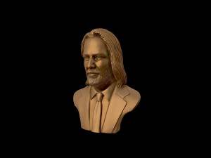 keanu reeves 3d portrait sculpture 3D-Druckmodell
