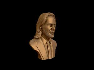keanu reeves 3d portrait sculpture 3D-Druckmodell