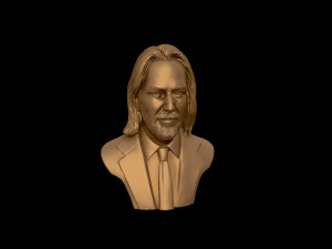 keanu reeves 3d portrait sculpture 3D-Druckmodell