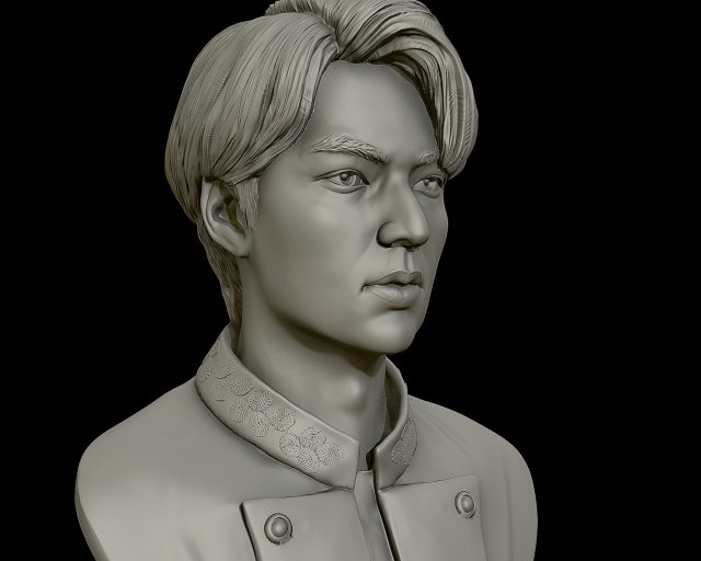 lee min ho 3d portrait model 3D Baskı Modeli .c4d .max .obj .3ds .fbx .stl .blend 