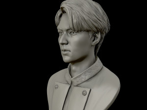 lee min ho 3d portrait model 3D Baskı Modeli