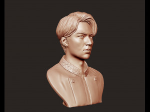 lee min ho 3d portrait model 3D Baskı Modeli
