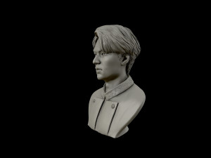 lee min ho 3d portrait model 3D Baskı Modeli