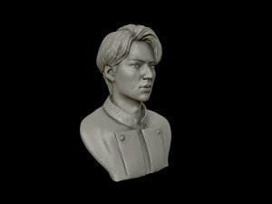 lee min ho 3d portrait model 3D Baskı Modeli