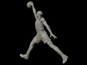 michael jordan dunk sculpture 3d print model 3D Принт Модель