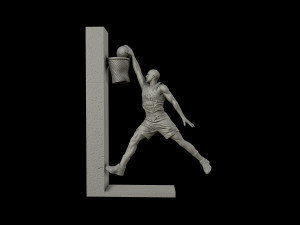 michael jordan dunk sculpture 3d print model 3D Принт Модель