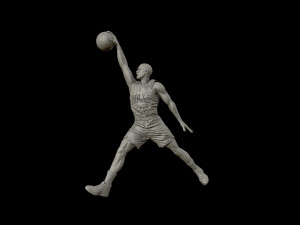 michael jordan dunk sculpture 3d print model 3D Принт Модель