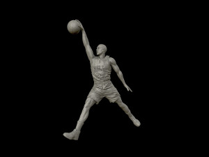 michael jordan dunk sculpture 3d print model 3D Принт Модель