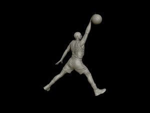 michael jordan dunk sculpture 3d print model 3D Принт Модель