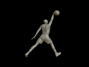 michael jordan dunk sculpture 3d print model 3D Принт Модель