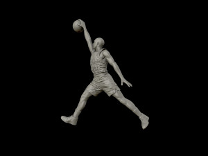 michael jordan dunk sculpture 3d print model 3D Принт Модель