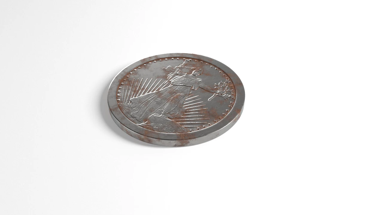 old coin 3D Model .c4d .max .obj .3ds .fbx .stl .blend