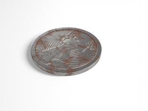 old coin Modello 3D