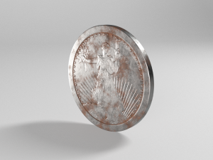old coin Modelo 3D