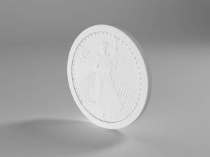 old coin Modelo 3D