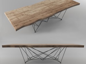 table gordon deep wood chair cattelan italia sofia chair 3D Model