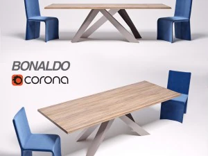 보날도 큰 테이블 보날도 케치 다이닝 체어 3D 모델
