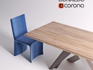 bonaldo big table bonaldo ketch dining chair 3D Model