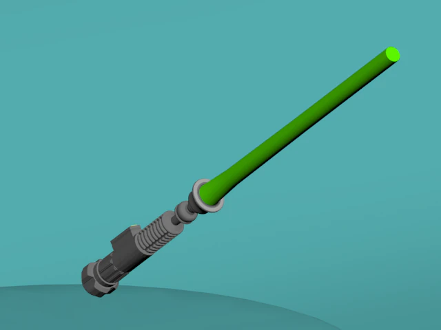 espada de luke skywalker Modelo 3D .c4d .max .obj .3ds .fbx .stl .blend