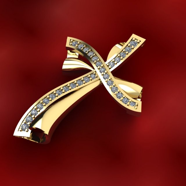 cross necklaces 3D 打印模型 .c4d .max .obj .3ds .fbx .stl .blend