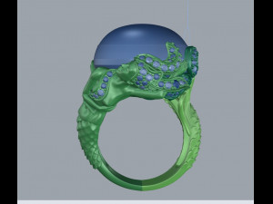 mermaid fish ring 3D 打印模型