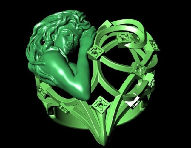 women beauty ring Model Cetak 3D .c4d .max .obj .3ds .fbx .stl .blend 
