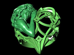 vrouwen schoonheidsring 3D printmodel