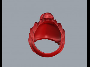 lion ring Model Cetak 3D