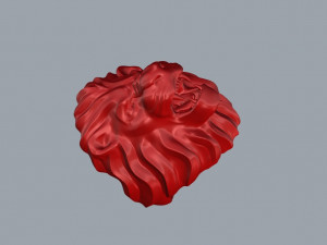 lion ring Model Cetak 3D