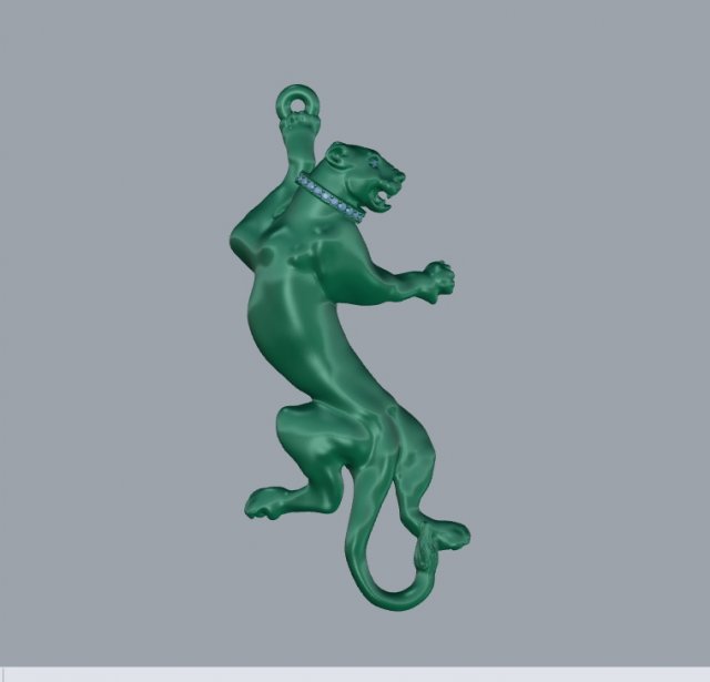 panther pendent 3D प्रिंट मॉडल .c4d .max .obj .3ds .fbx .stl .blend 