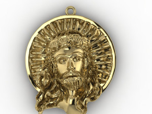 jesus god pendent 01 Model do druku 3D
