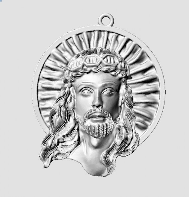 jesus god pendent 01 Model do druku 3D .c4d .max .obj .3ds .fbx .stl .blend 