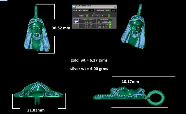 jesus god pendent 02 3D Print Model in Rings 3DExport