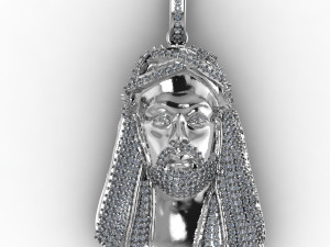 jesus god pendent 02 3D Baskı Modeli