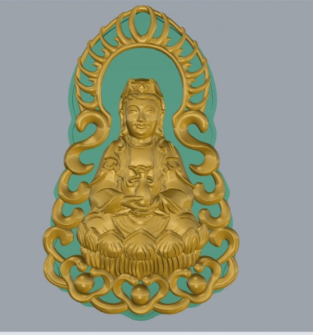 lord buddha pendent Model Cetak 3D .c4d .max .obj .3ds .fbx .stl .blend 