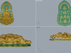 lord buddha pendent 3D Print Model