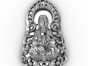 lord buddha pendent 3D Print Model