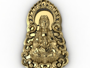 lord buddha pendent Model Cetak 3D